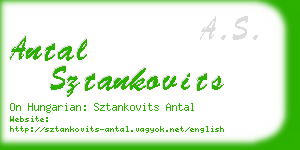 antal sztankovits business card